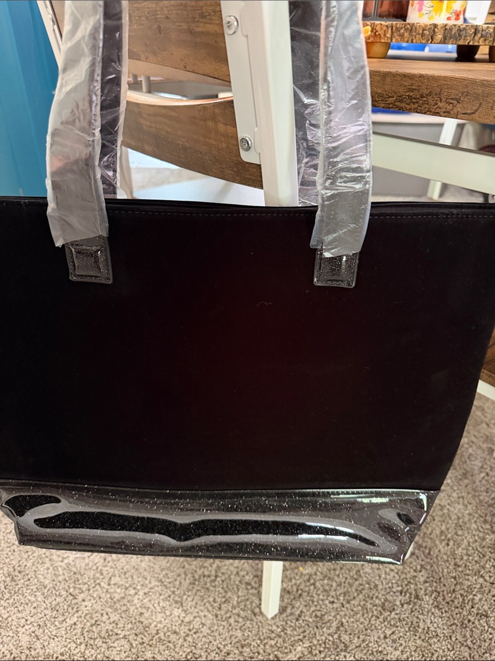 Jimmy Choo Black and Silver Messenger Tote - Picture 2 of 3